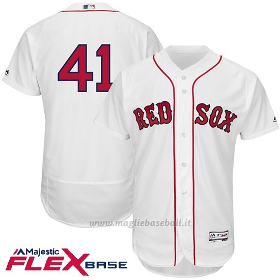 Maglia Baseball Uomo Boston Red Sox 41 Chris Sale Bianco 2017 Flex Base